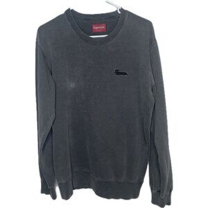 Supreme Men’s Overdyed Crewneck Sweatshirt Pullover Gray M Authentic